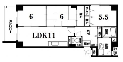 パレスコート二条 間取り図