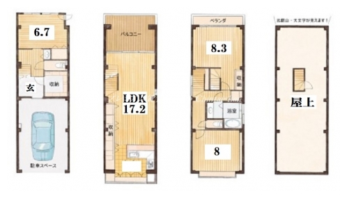 小山初音町戸建賃貸 間取り図