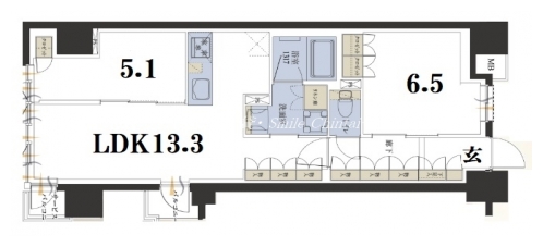 レーベン京都河原町 間取り図