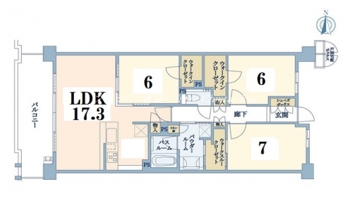 プレミスト京都松ヶ崎 間取り図