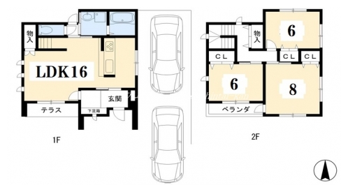 岩倉三笠町リースホーム 間取り図