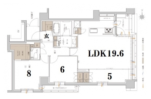 ヴィークコート京都河原町二条 間取り図