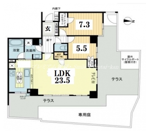 ライオンズ京都五条院ロイヤルグレイド 間取り図