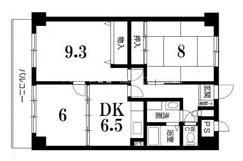 グリーンフォレスト松ヶ崎 間取り図