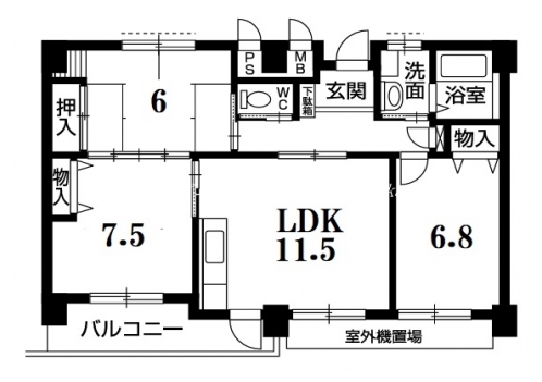 玉屋・山三小路 間取り図