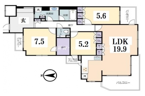 エルパークスクエア京都鴨川 間取り図