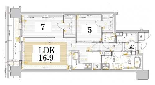 ジ・アーバネックス京都四条烏丸テラス 間取り図