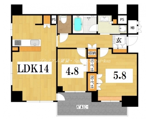 ジオ烏丸五条 間取り図