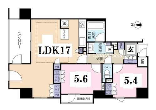 イーグルコート烏丸御池ルシエル 間取り図