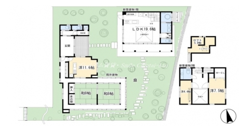 平野別邸住宅 間取り図