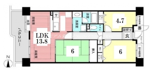 ファミールガーデン二条駅前 間取り図