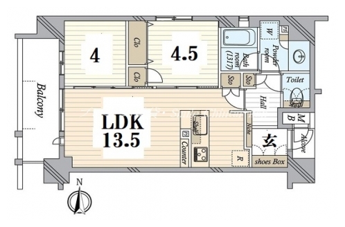 ルーシア京都烏丸御池 間取り図