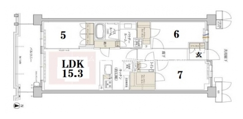 プレミスト京都松ヶ崎 間取り図