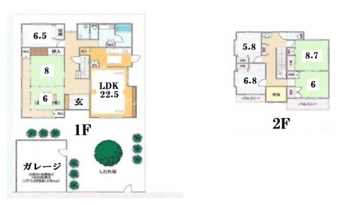 松ヶ崎今海道町戸建賃貸 間取り図