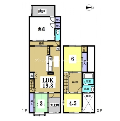 姥ケ東西町戸建 間取り図