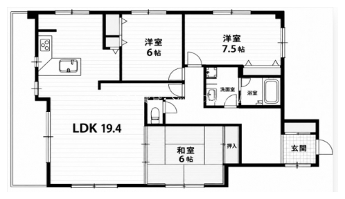 サンシティ御所南 間取り図