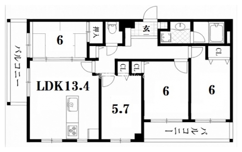 ルイシャトレ下鴨本道 間取り図