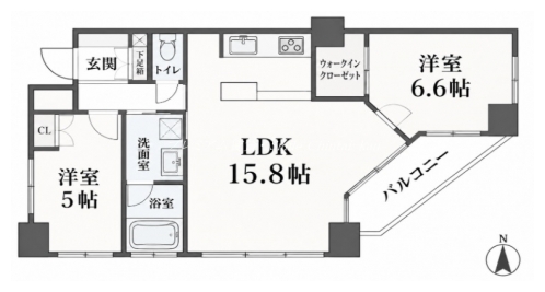 ローレルコート寺町御池 間取り図