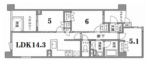 プラウド京都東洞院 間取り図
