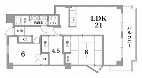 ヴェルドール御所 間取り図