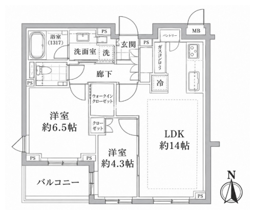 クラッシィハウス京都御苑ザ・テラス 間取り図