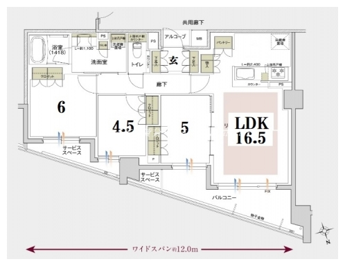 ウエリス京都東山五条通 間取り図