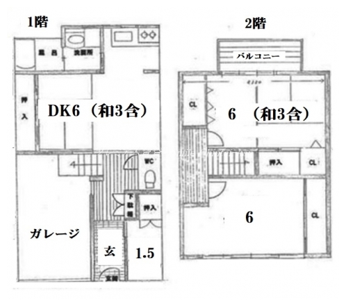御所東戸建賃貸 間取り図