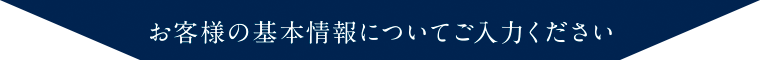 お客様の基本情報についてご入力ください